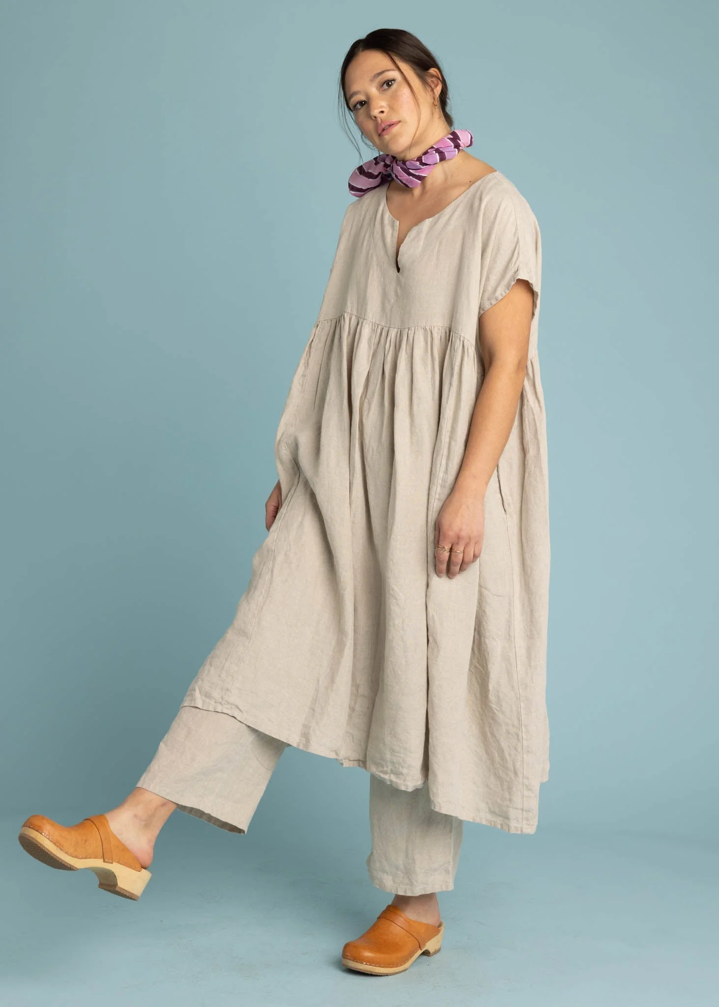 Meadow Dress - Linen Natural Flax by And For Good - Image 4