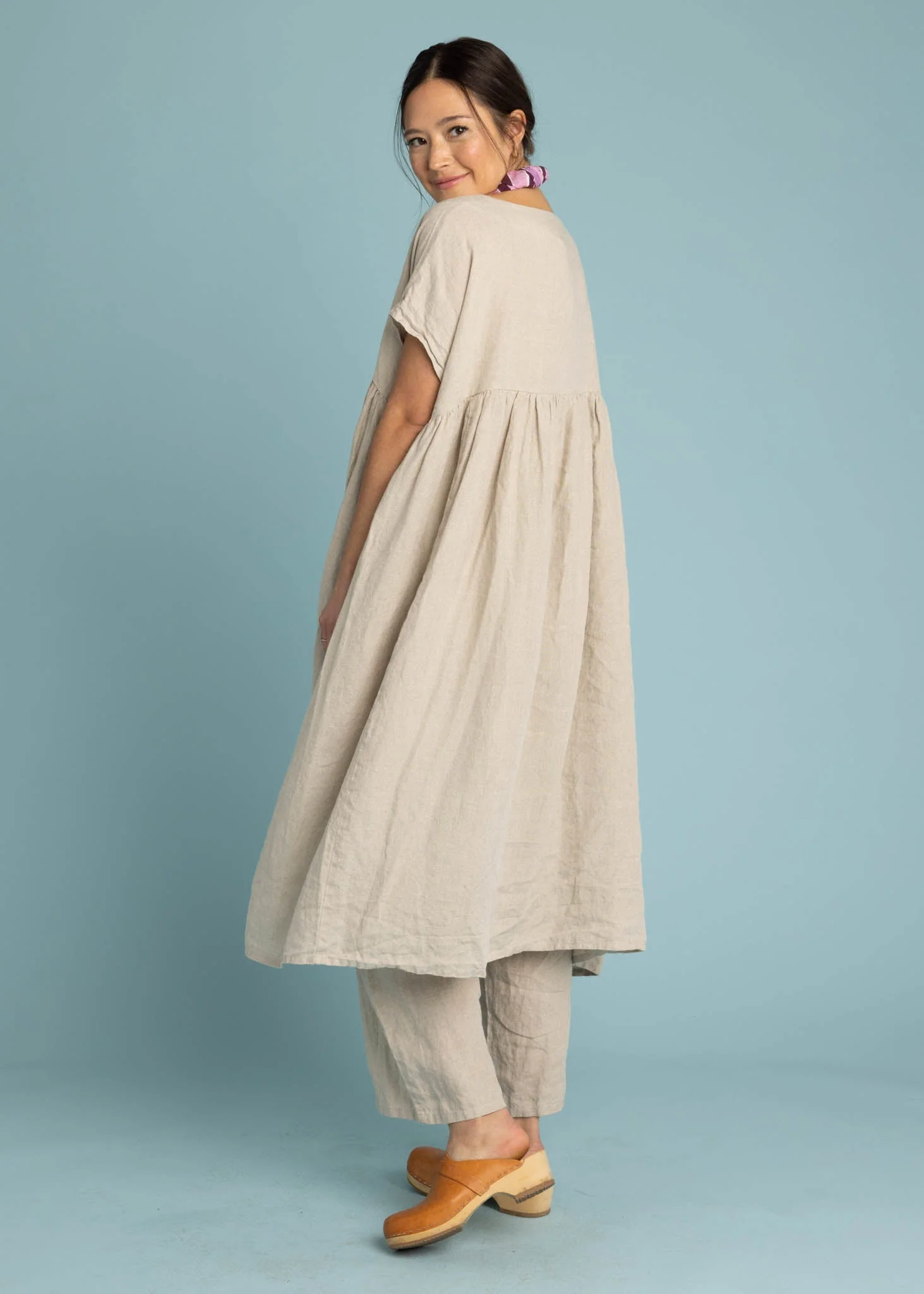 Meadow Dress - Linen Natural Flax by And For Good - Image 6
