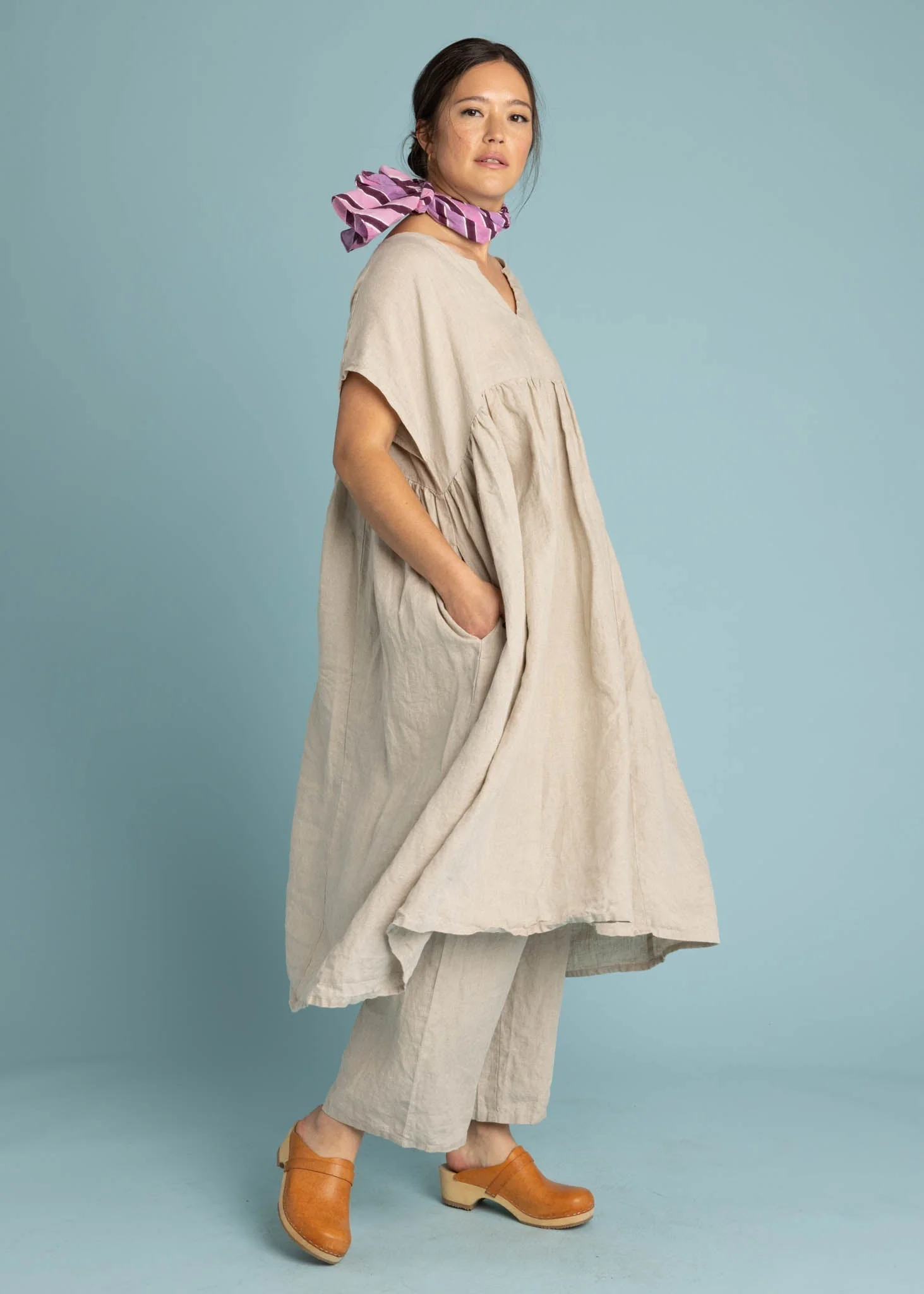 Meadow Dress - Linen Natural Flax by And For Good - Image 8