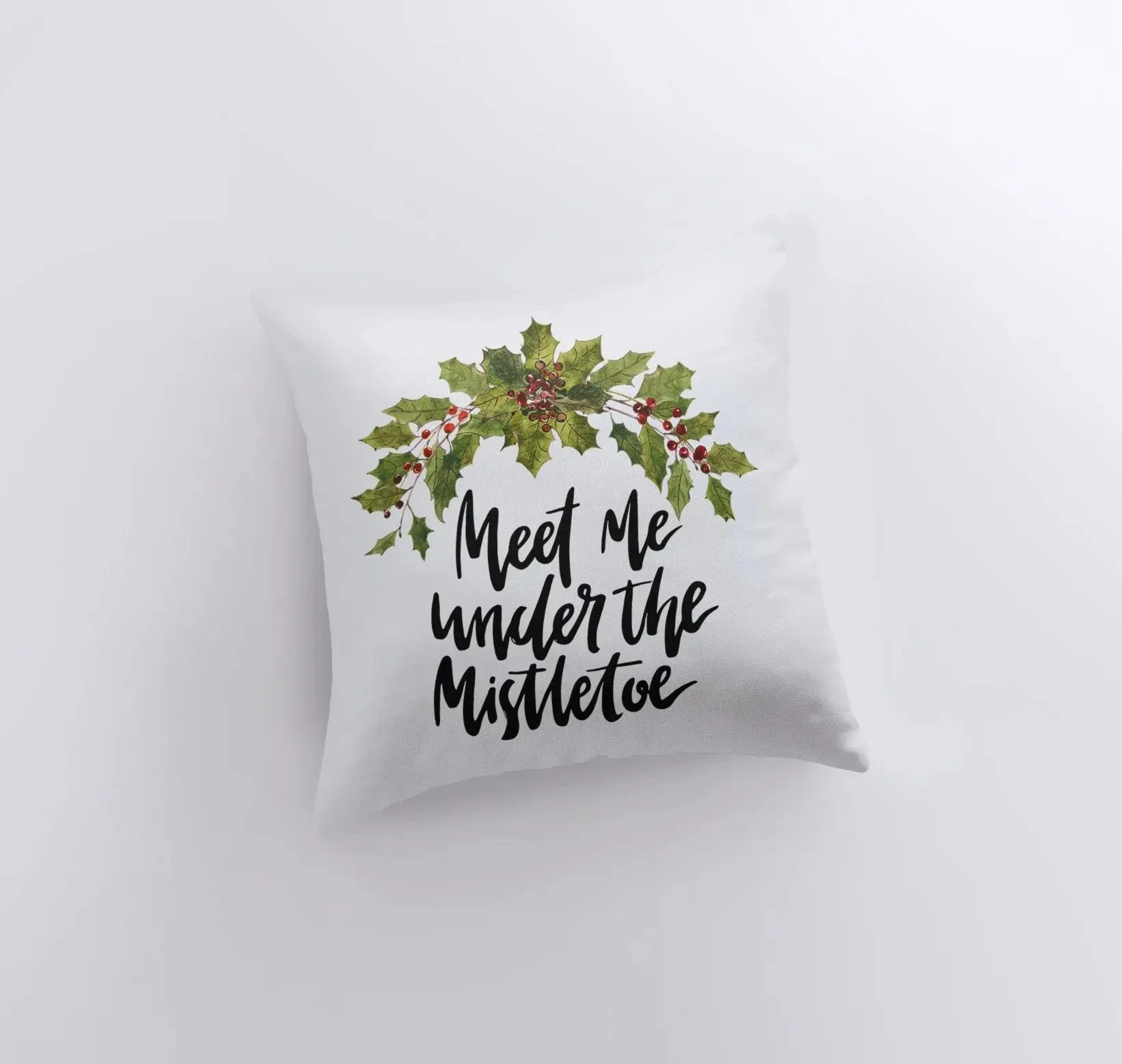 Meet Me Under the Mistletoe | Throw Pillows | Christmas Pillow | Mistletoe Pillow | Couch Pillows | Custom Pillows | Christmas Pillows by UniikPillows - Image 3