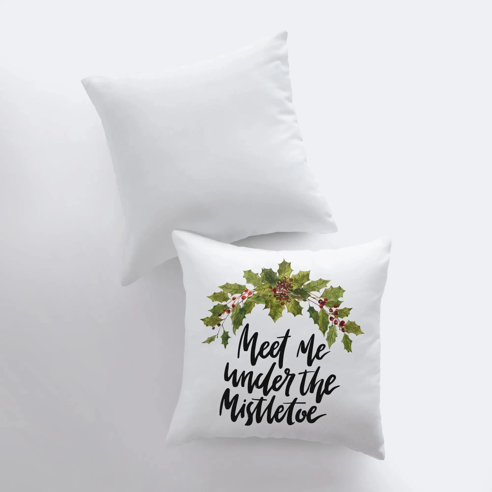 Meet Me Under the Mistletoe | Throw Pillows | Christmas Pillow | Mistletoe Pillow | Couch Pillows | Custom Pillows | Christmas Pillows by UniikPillows - Image 4