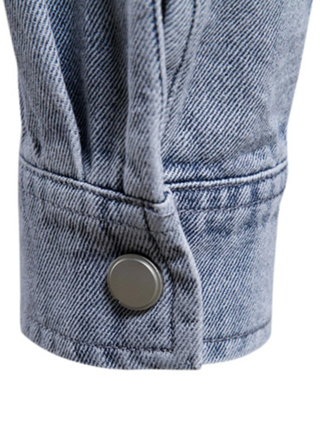 Men's Button Down Chest Pocket Denim Jacket - Image 4