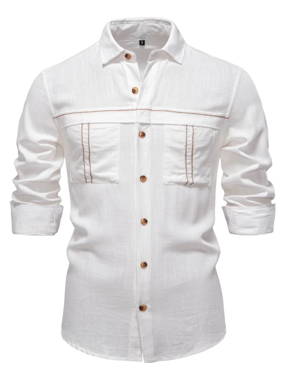 Men's Button Down Collared Neck Shirt - Image 5