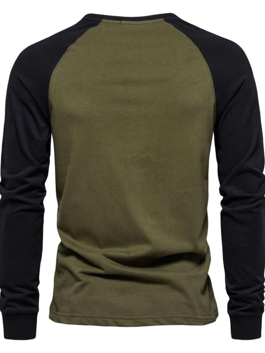 Men's Contrast Round Neck Raglan Sleeve T-Shirt - Image 2