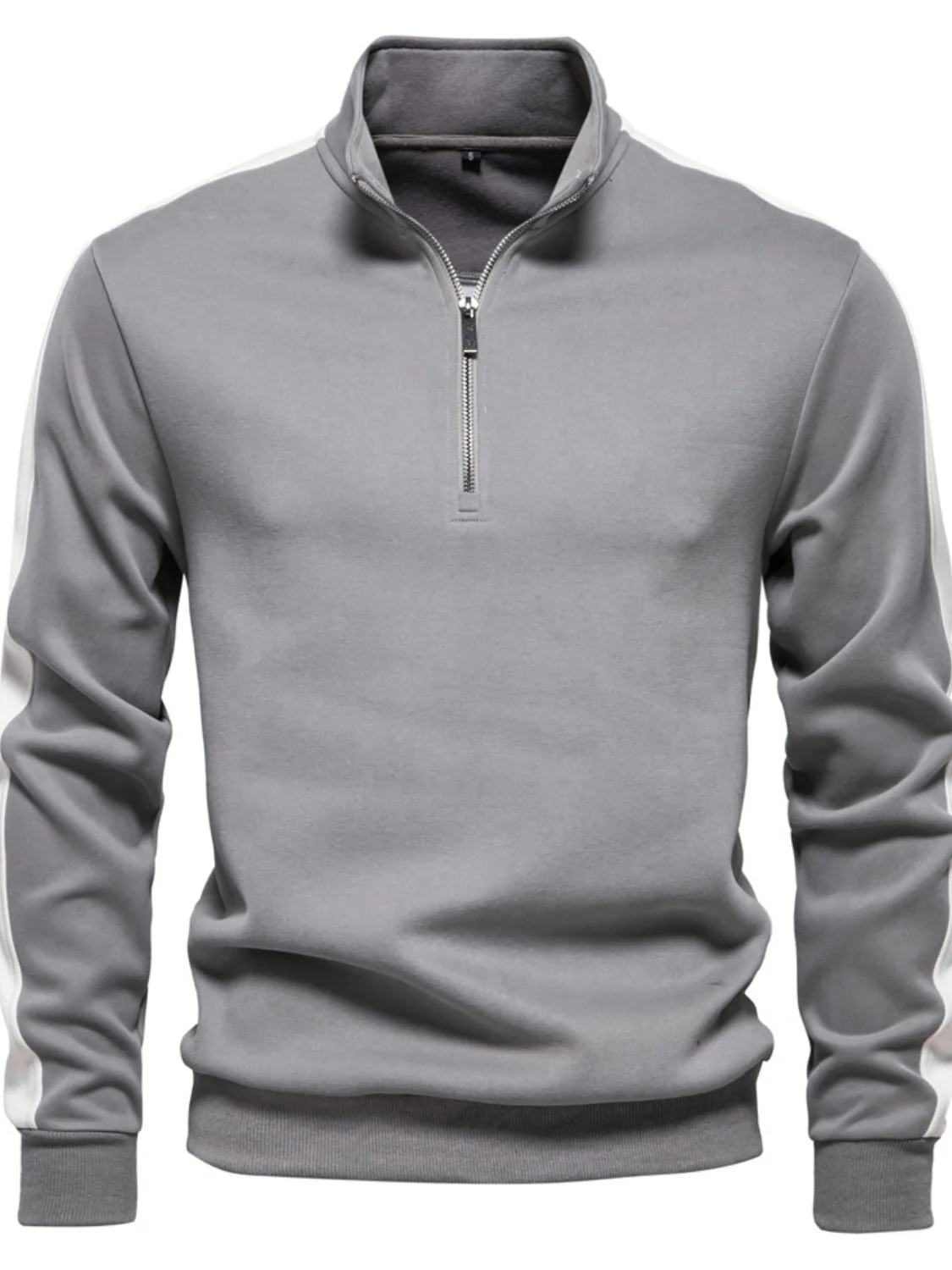 Men's Contrast Striped Long Sleeve Sweatshirt - Image 3