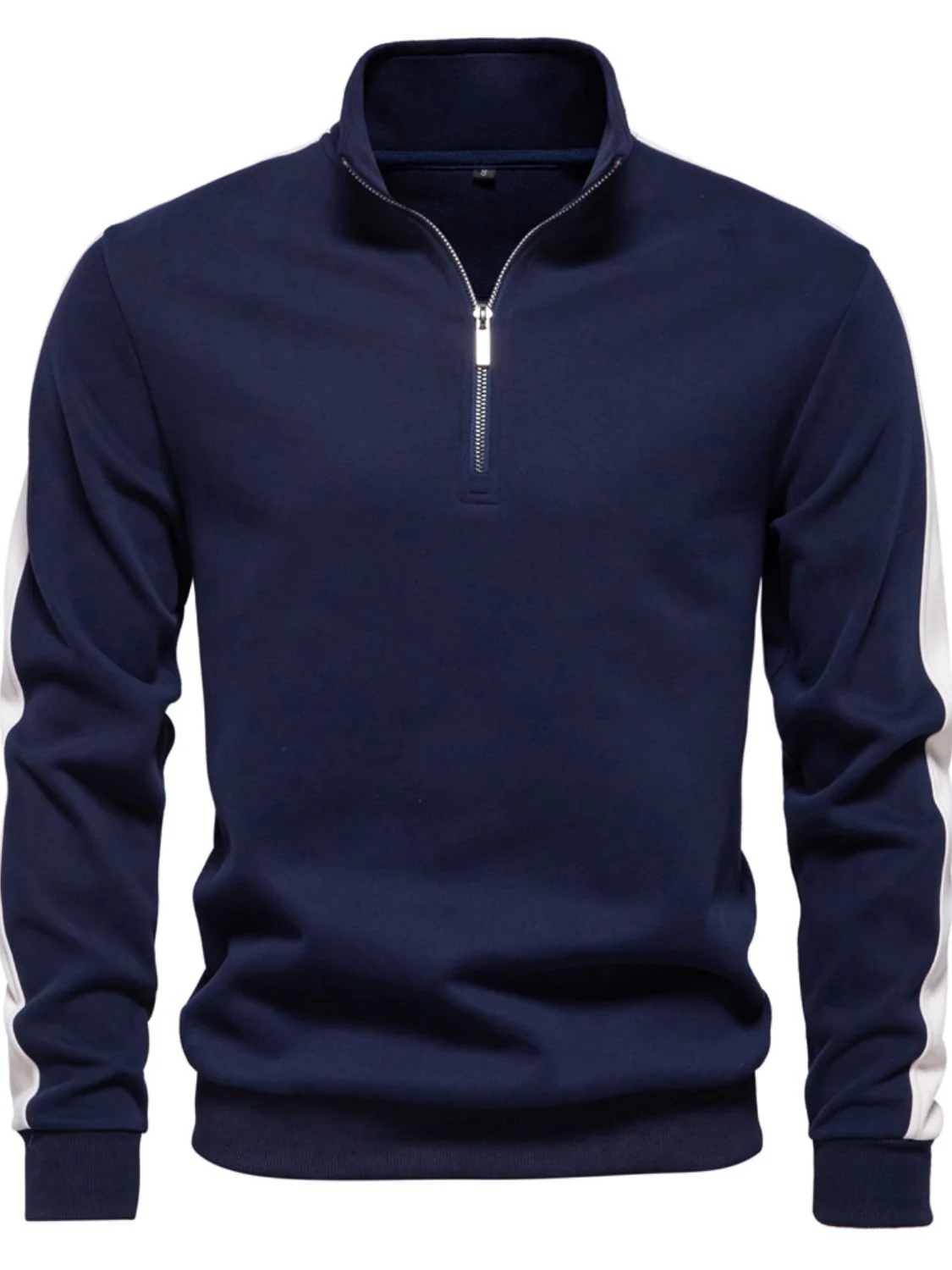 Men's Contrast Striped Long Sleeve Sweatshirt - Image 4