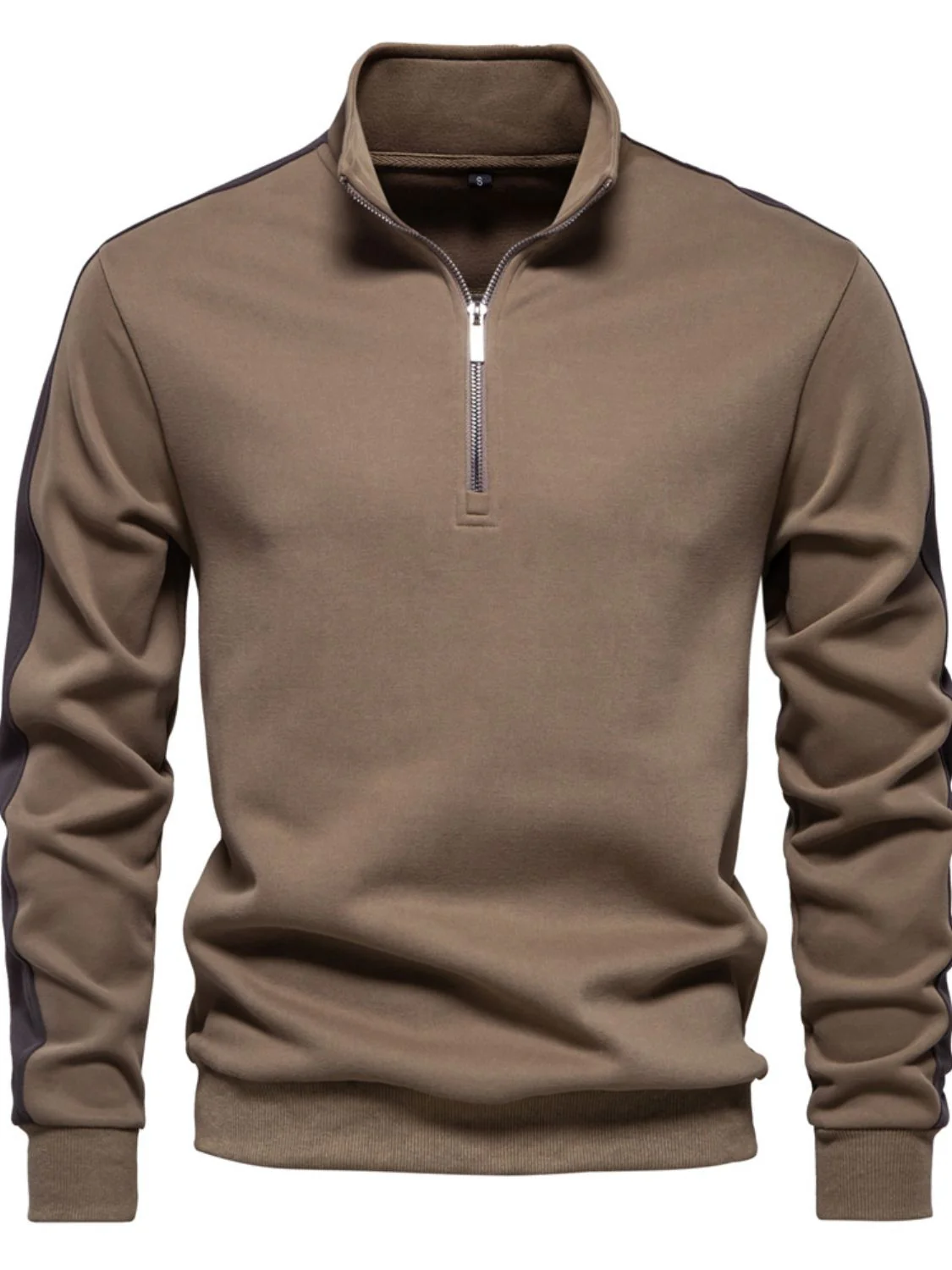 Men's Contrast Striped Long Sleeve Sweatshirt - Image 8