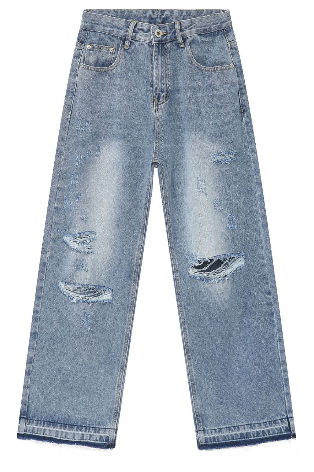 Men's Distressed Baggy Jeans - Image 5