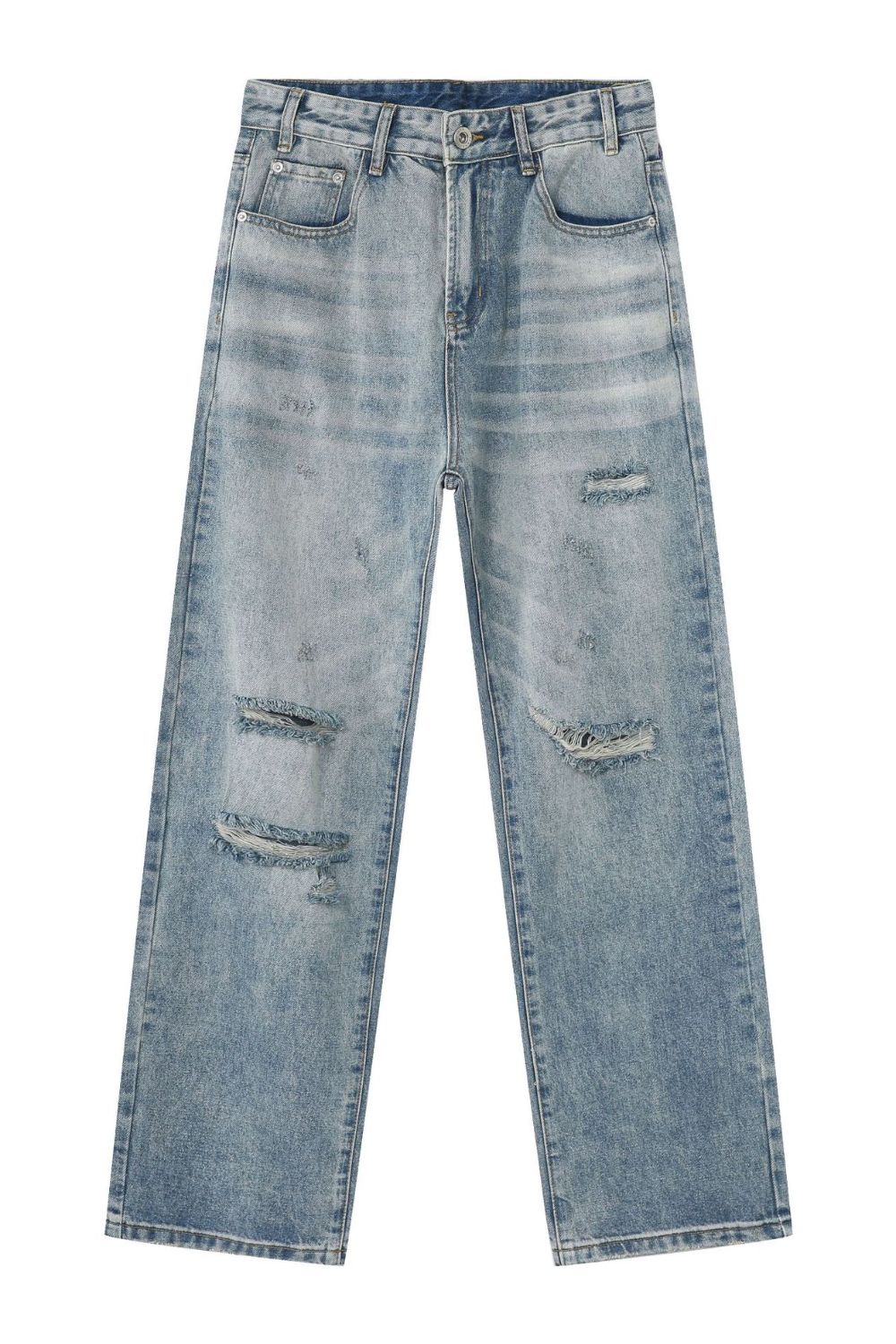 Men's Distressed Jeans with Pockets - Image 5