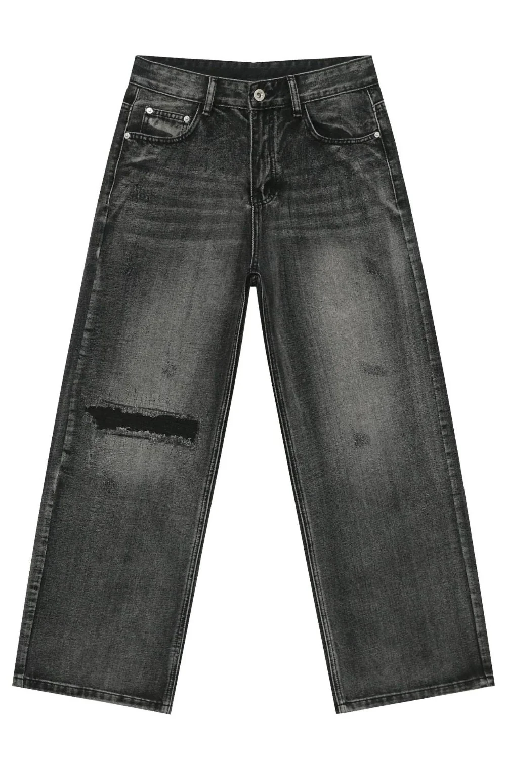 Men's Distressed Jeans with Pockets - Image 5