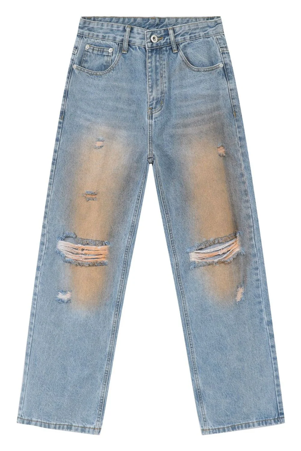 Men's Distressed Jeans with Pockets - Image 5