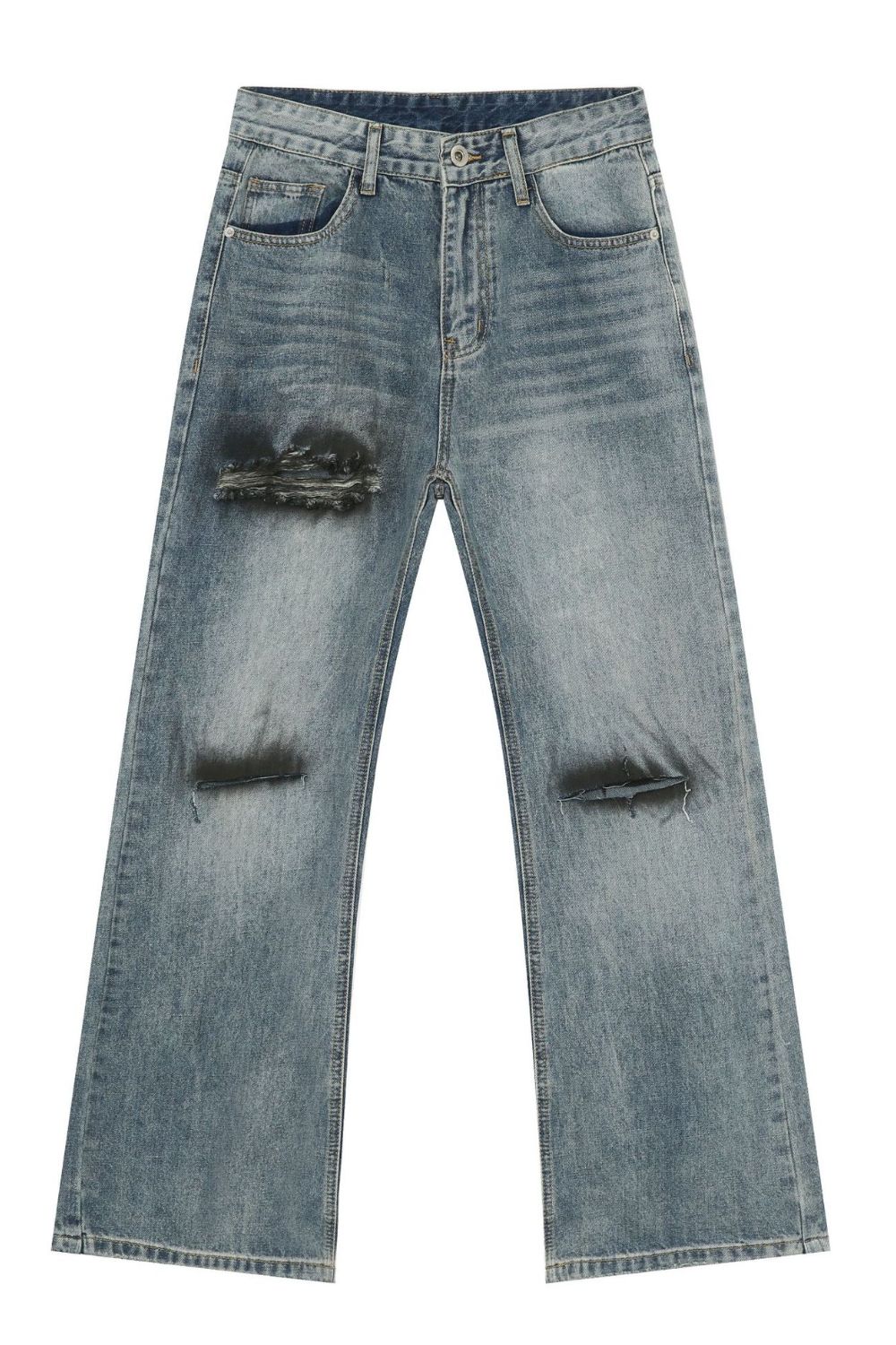 Men's Distressed Loose Fit Jeans - Image 5