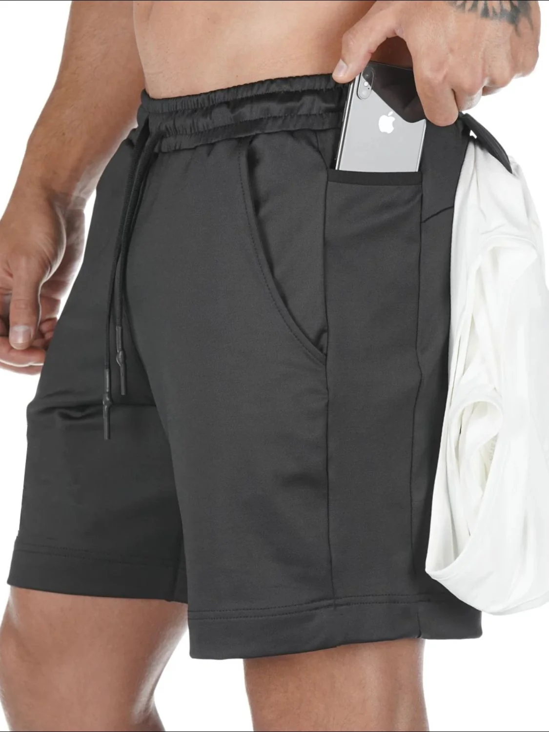 Men's Drawstring Active Shorts with Pockets - Image 7