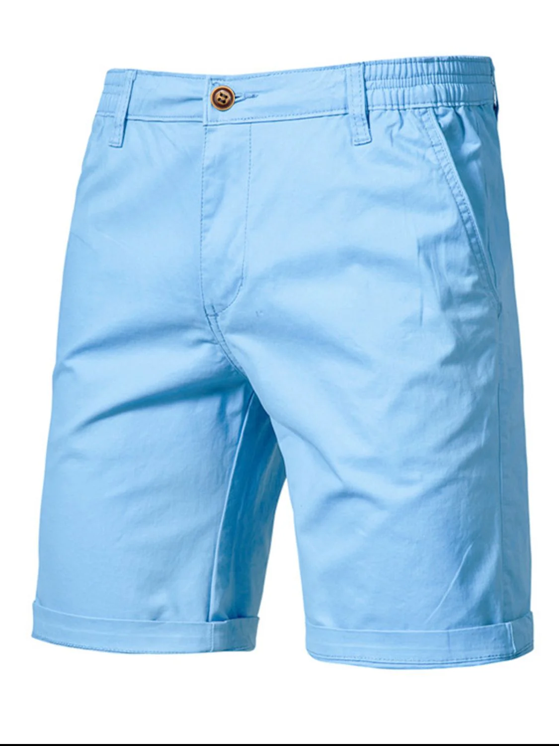 Men's Elastic Waist Shorts with Pockets - Image 12