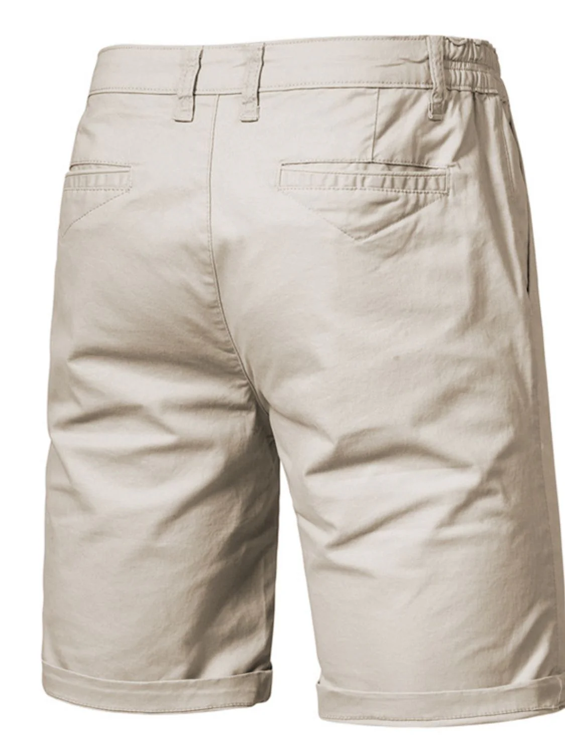 Men's Elastic Waist Shorts with Pockets - Image 2
