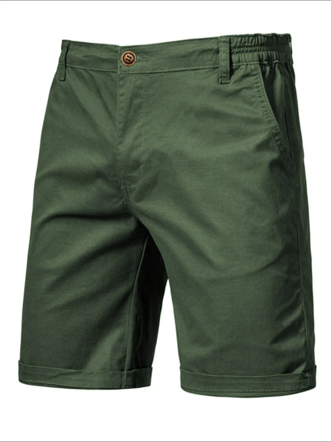 Men's Elastic Waist Shorts with Pockets - Image 6