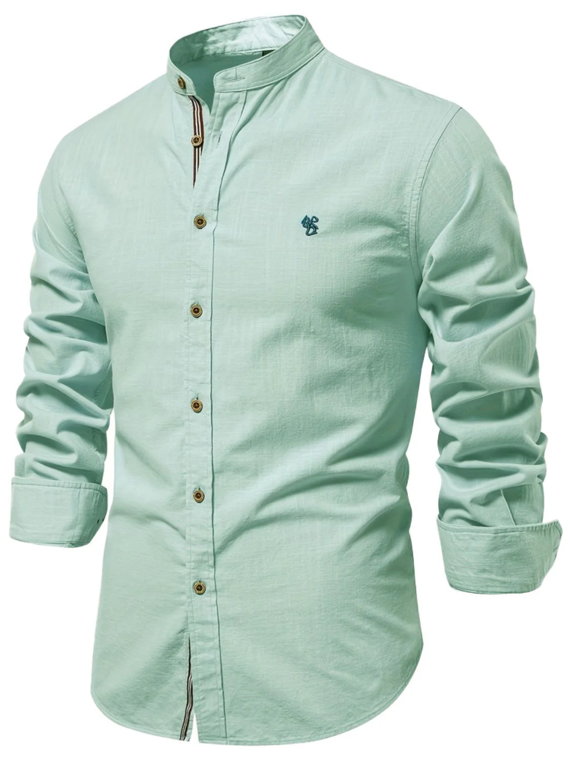 Men's Full Size Button Down Embroidered Shirt Plus Size - Image 10