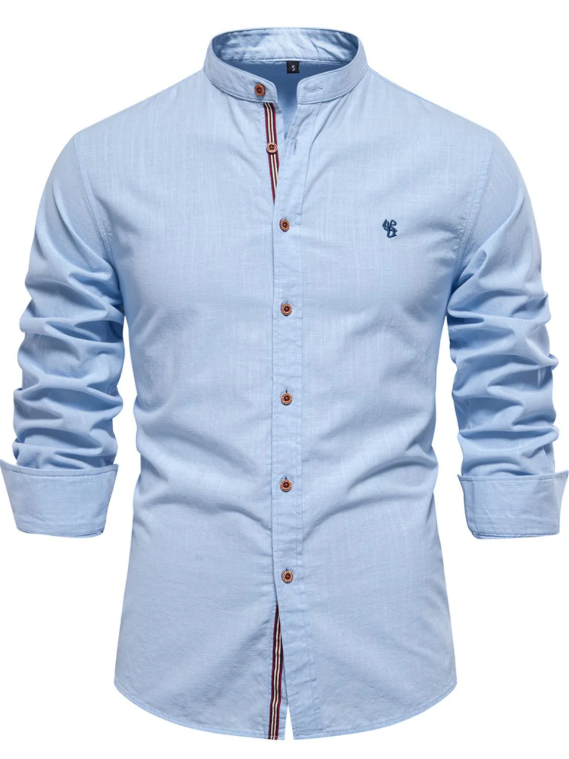 Men's Full Size Button Down Embroidered Shirt Plus Size - Image 2