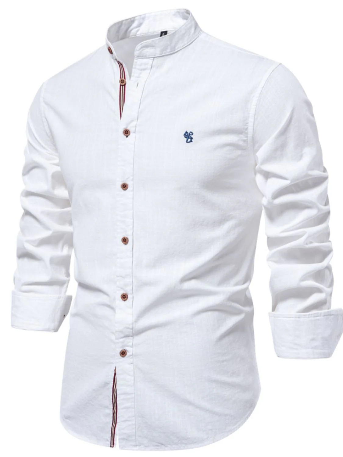 Men's Full Size Button Down Embroidered Shirt Plus Size - Image 5