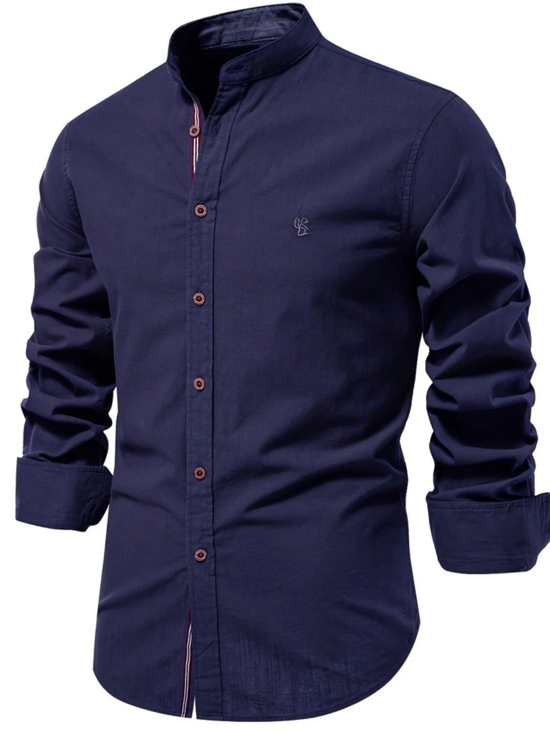 Men's Full Size Button Down Embroidered Shirt Plus Size - Image 6