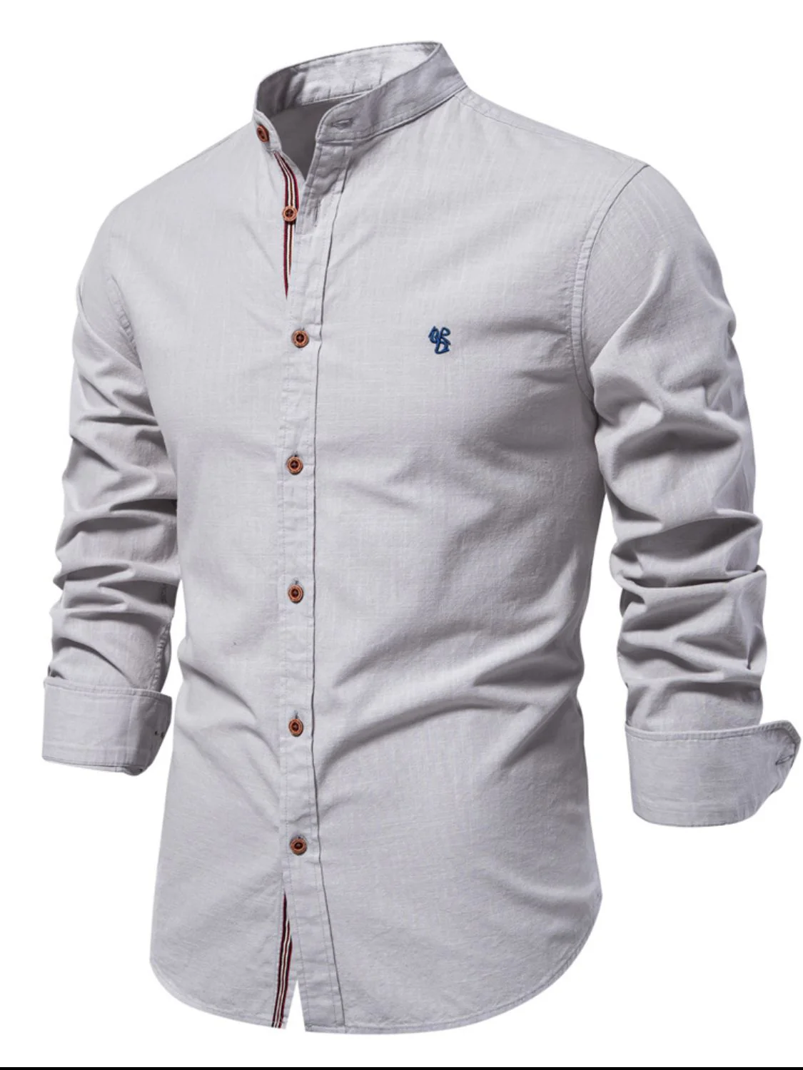 Men's Full Size Button Down Embroidered Shirt Plus Size - Image 7