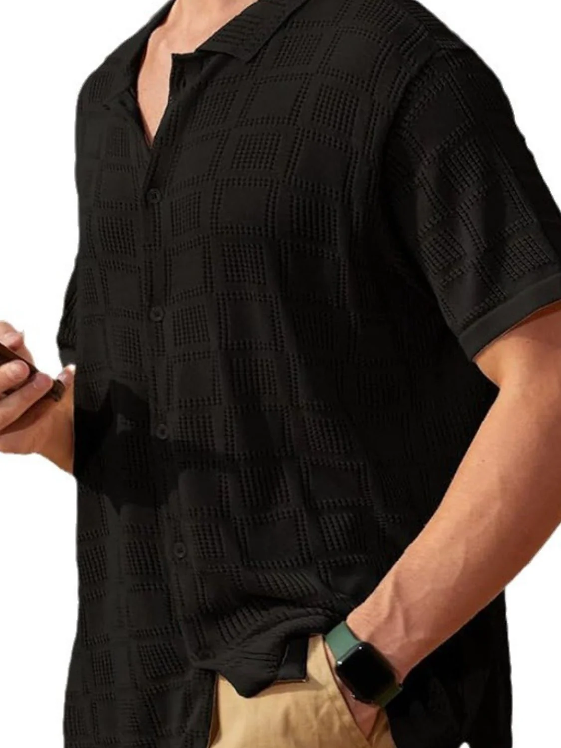 Men's Full Size Button Down Short Sleeve Plus Size - Image 6