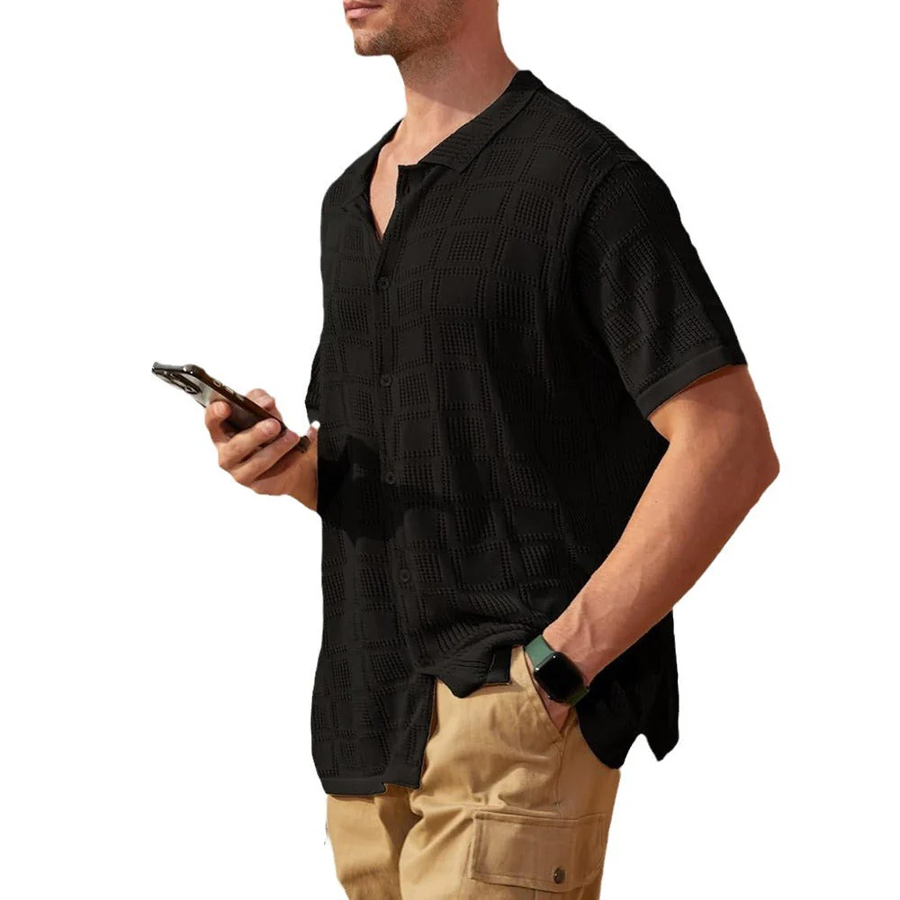 Men's Full Size Button Down Short Sleeve Plus Size - Image 9