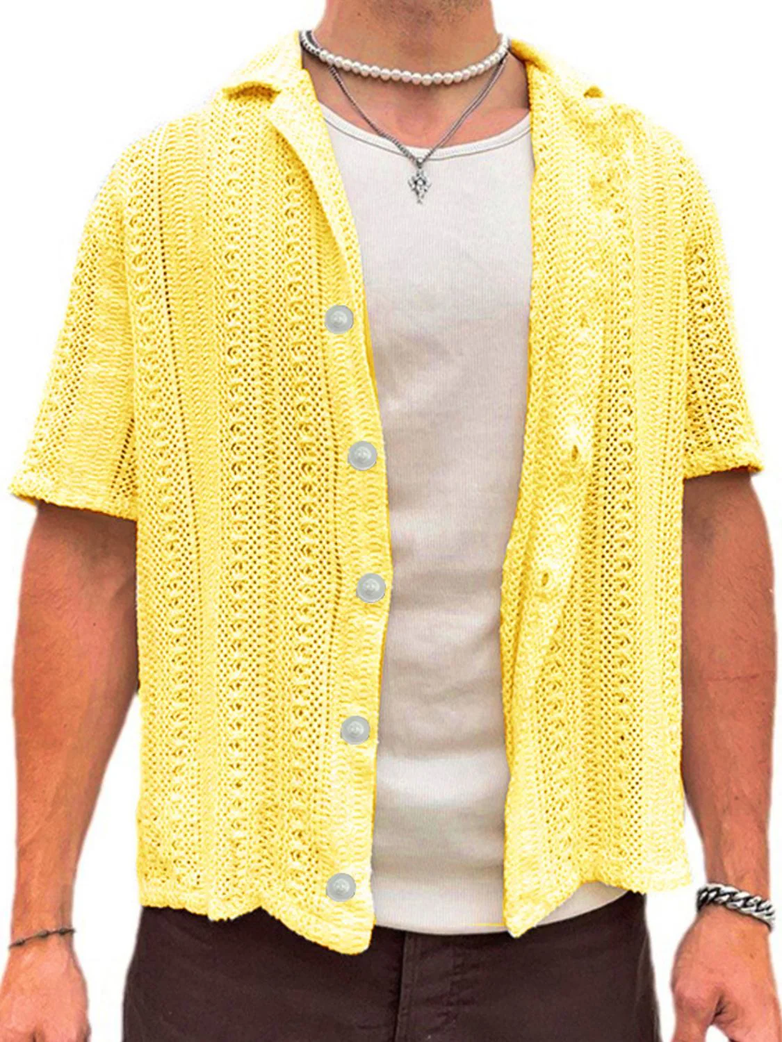 Men's Full Size Button Down Short Sleeve Shirt Plus Size - Image 6