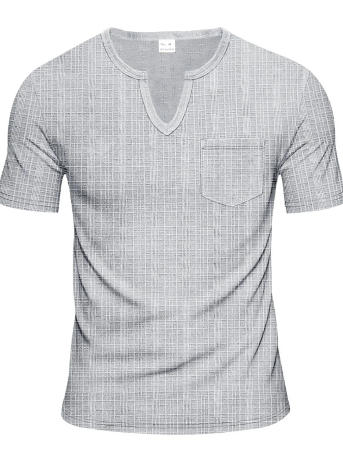 Men's Full Size Notched Short Sleeve T-Shirt Plus Size - Image 10