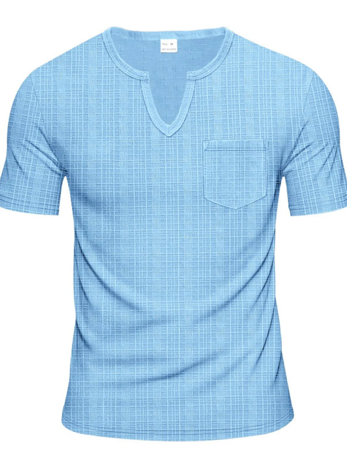 Men's Full Size Notched Short Sleeve T-Shirt Plus Size - Image 11