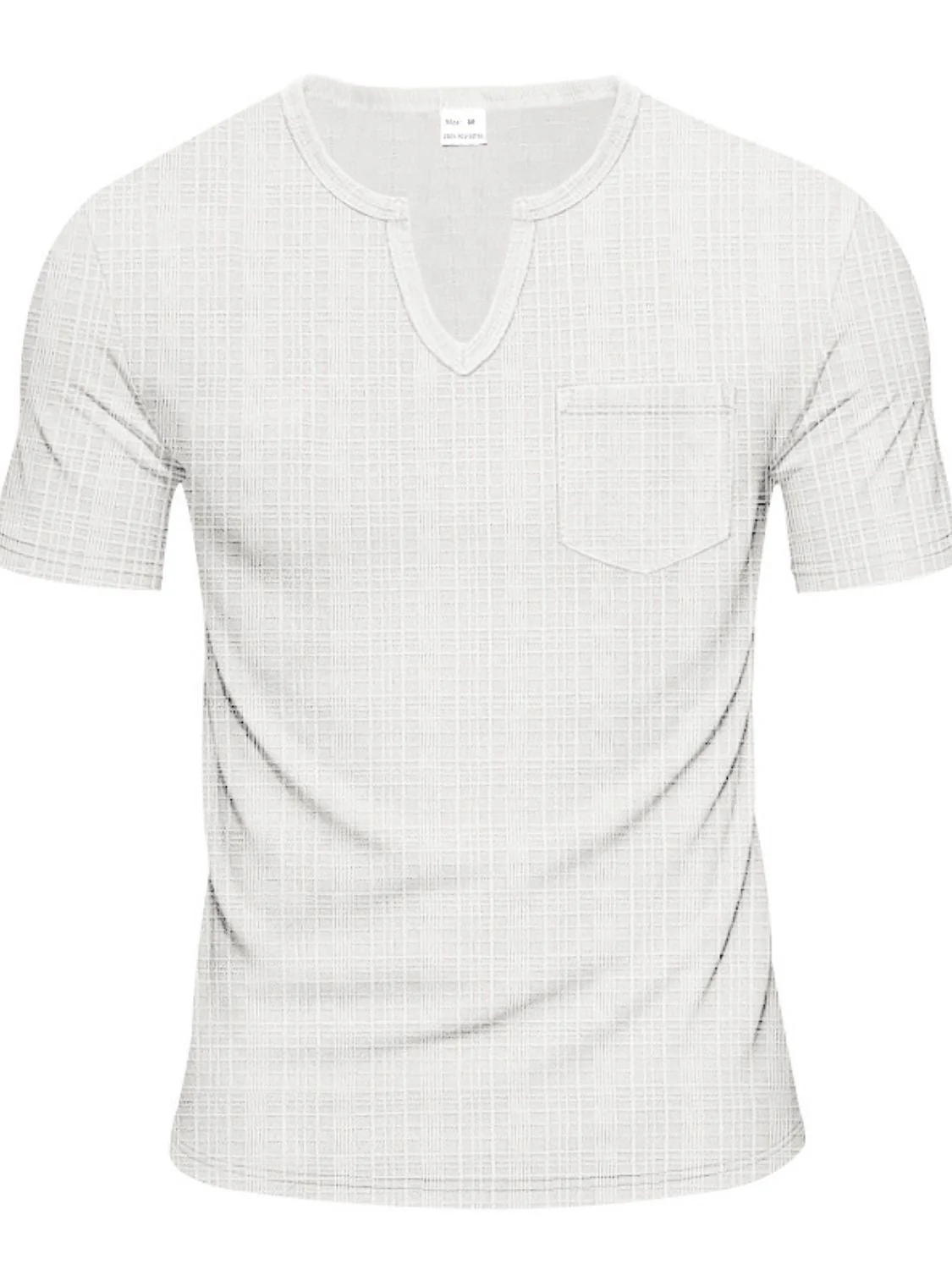 Men's Full Size Notched Short Sleeve T-Shirt Plus Size - Image 4