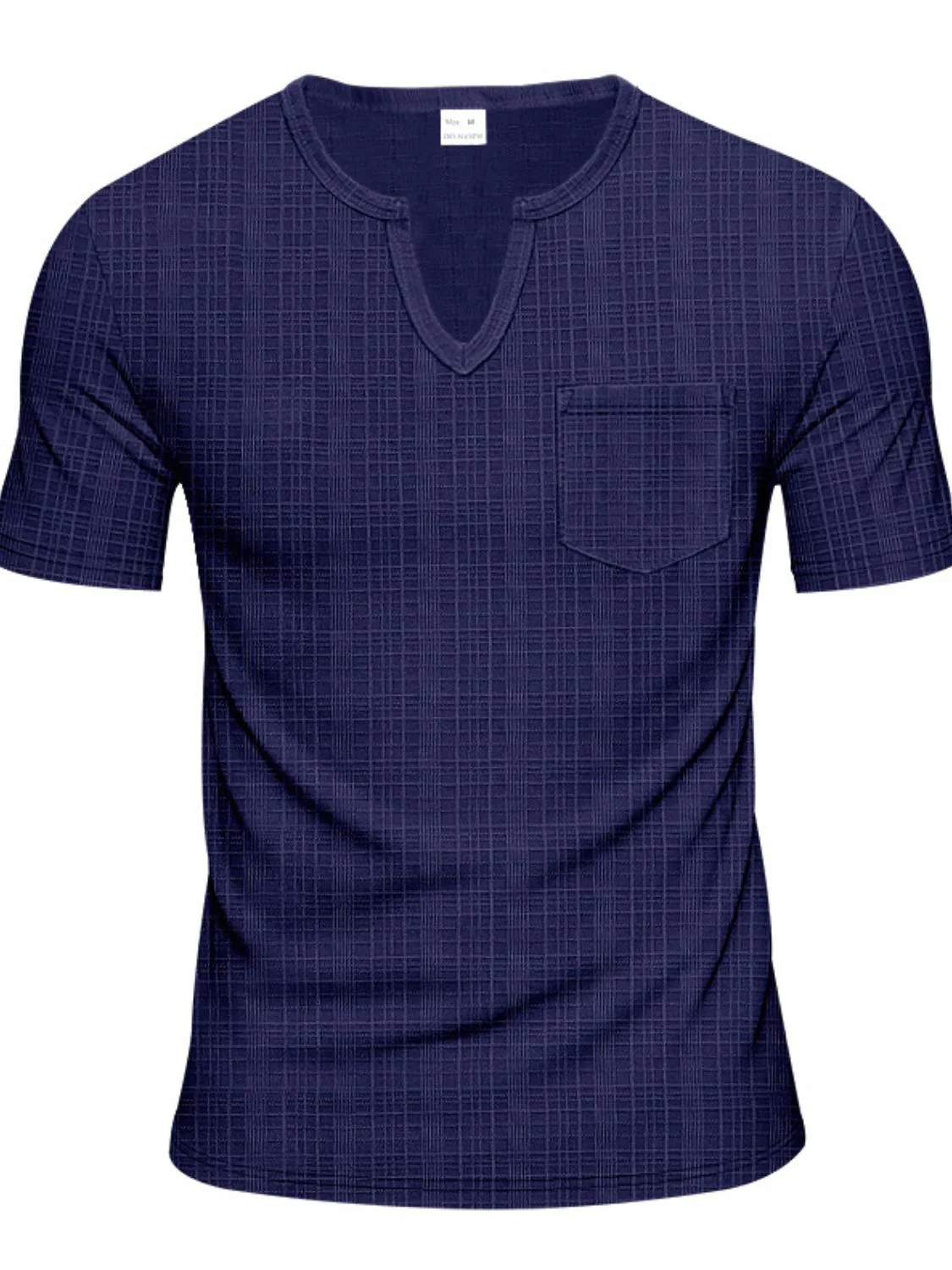 Men's Full Size Notched Short Sleeve T-Shirt Plus Size - Image 6