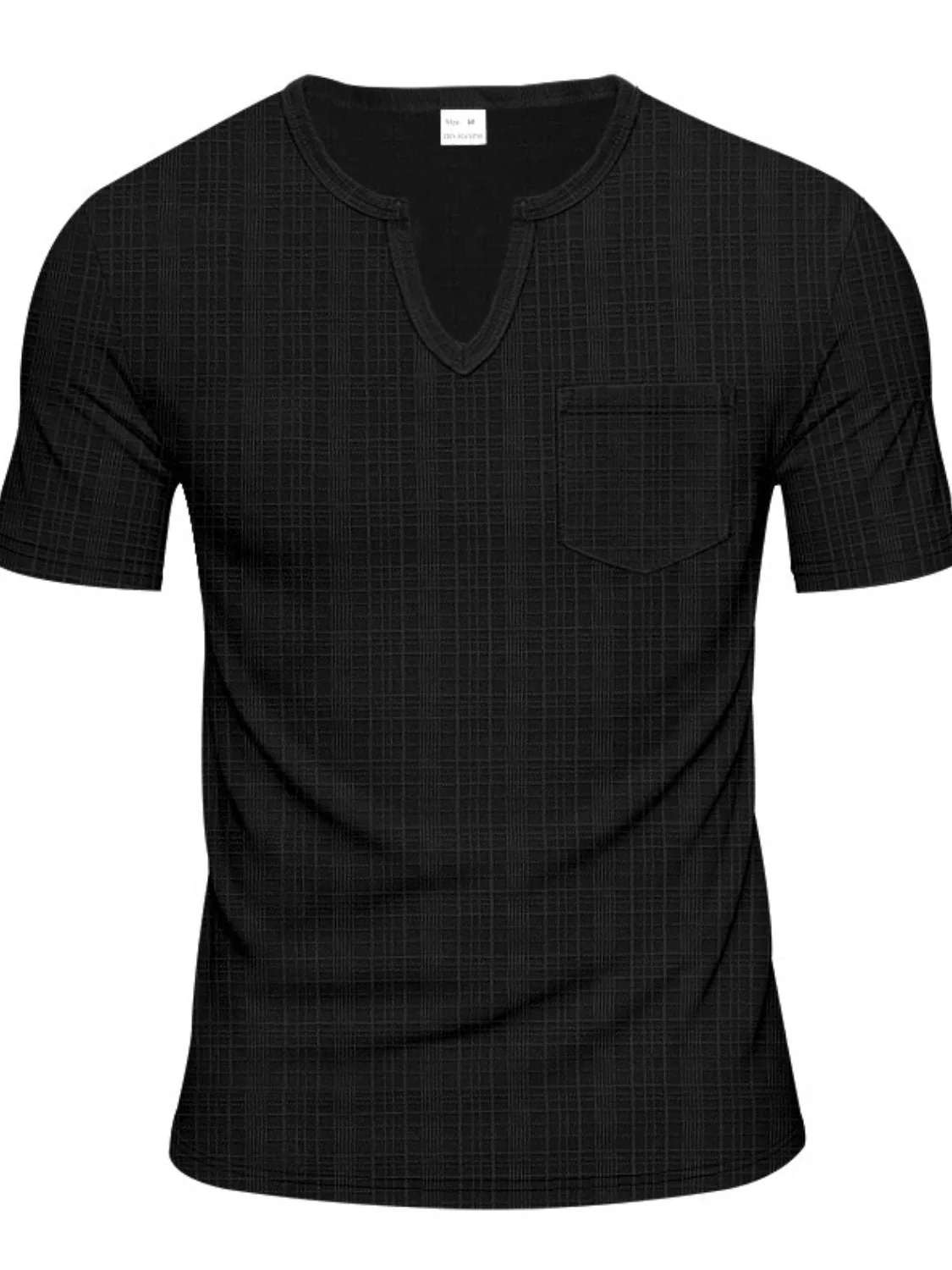 Men's Full Size Notched Short Sleeve T-Shirt Plus Size - Image 8