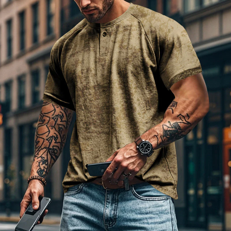 Men's Full Size Round Neck Short Sleeve T-Shirt Plus Size - Image 16