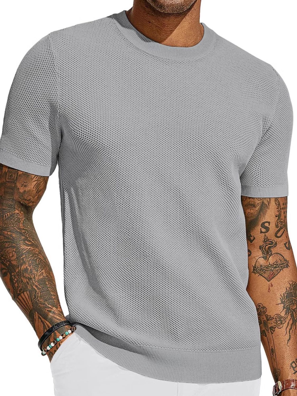 Men's Full Size Round Neck Short Sleeve T-Shirt Plus Size - Image 4