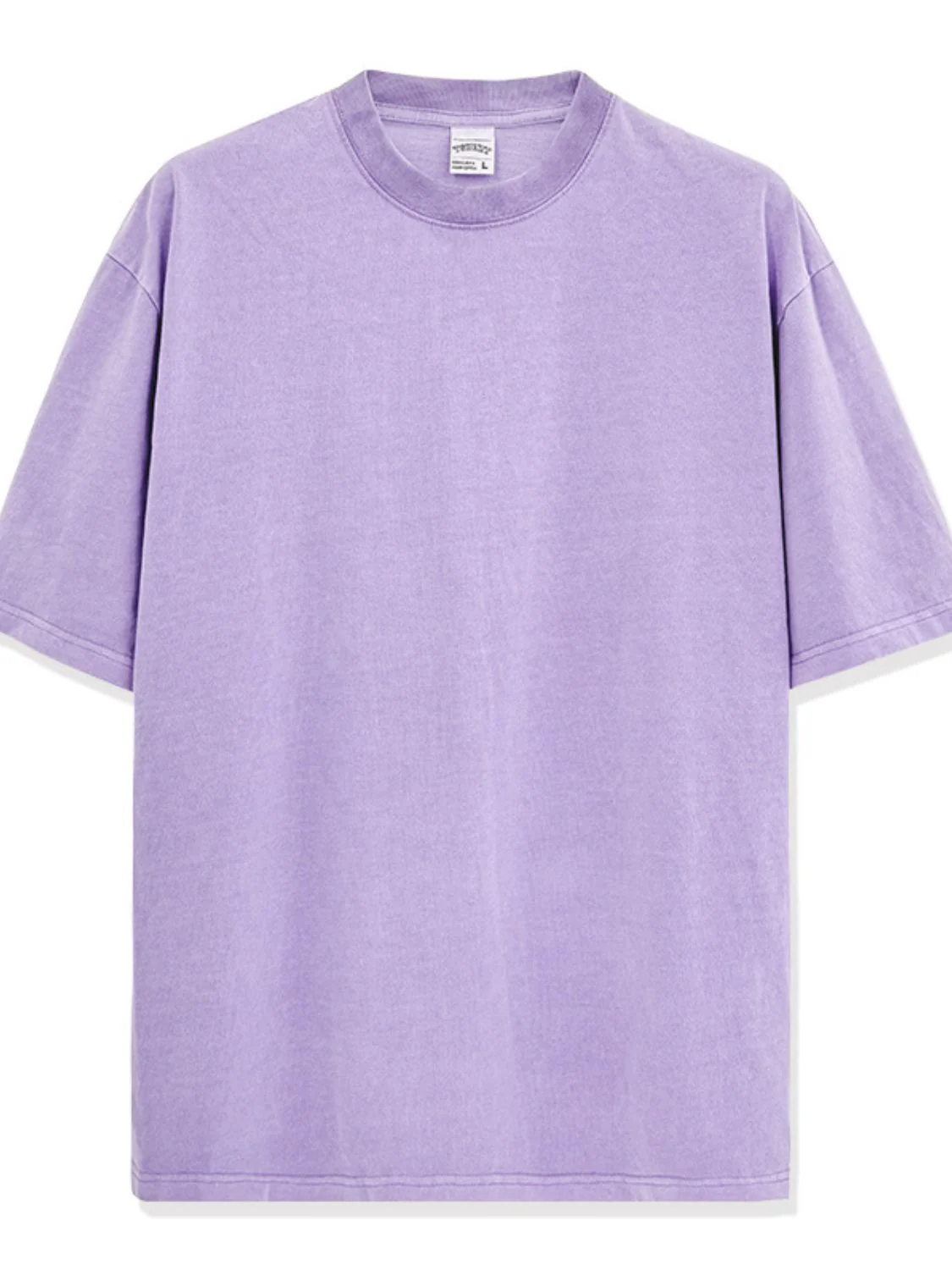 Men's Full Size Round Neck Washed T-Shirt Plus Size - Image 10