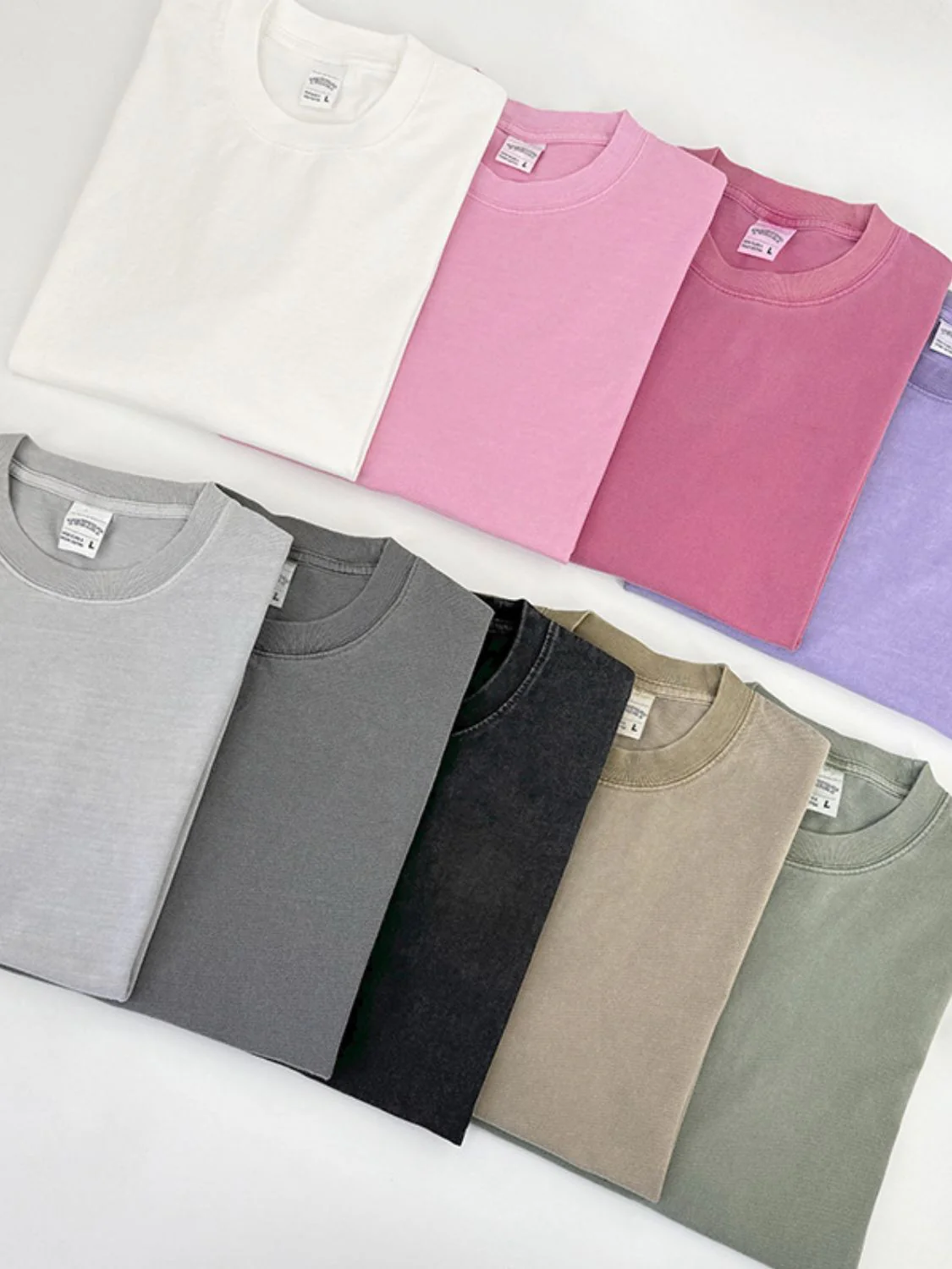 Men's Full Size Round Neck Washed T-Shirt Plus Size - Image 2