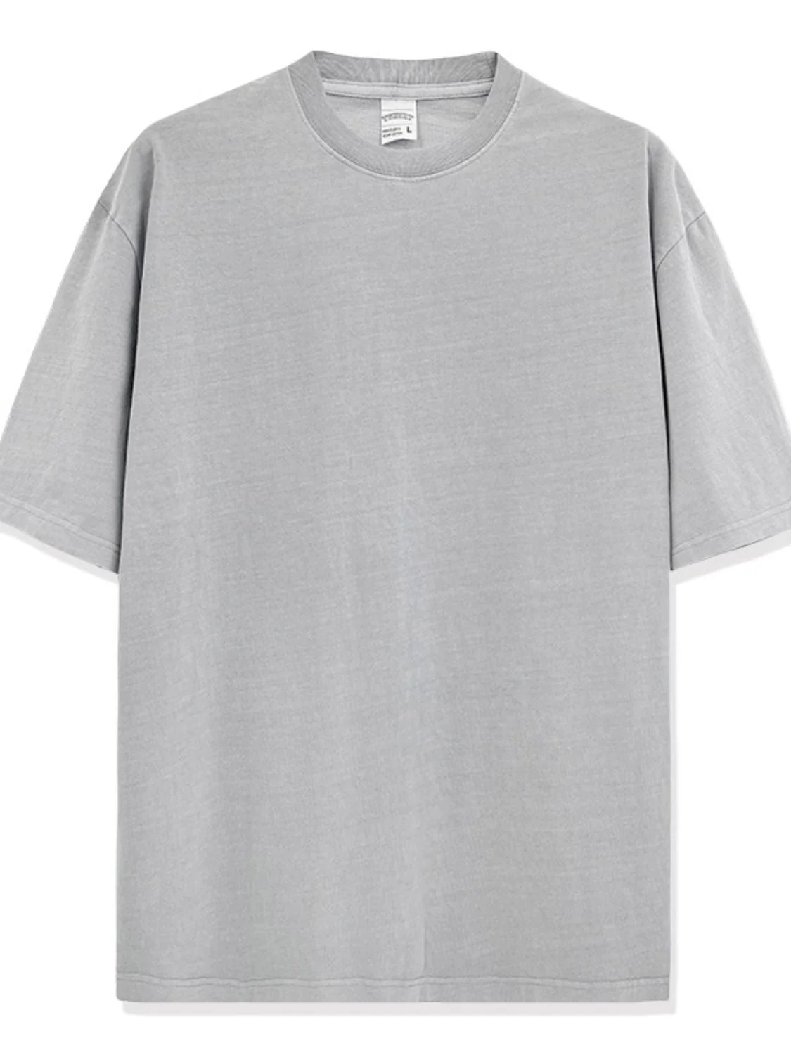 Men's Full Size Round Neck Washed T-Shirt Plus Size - Image 6