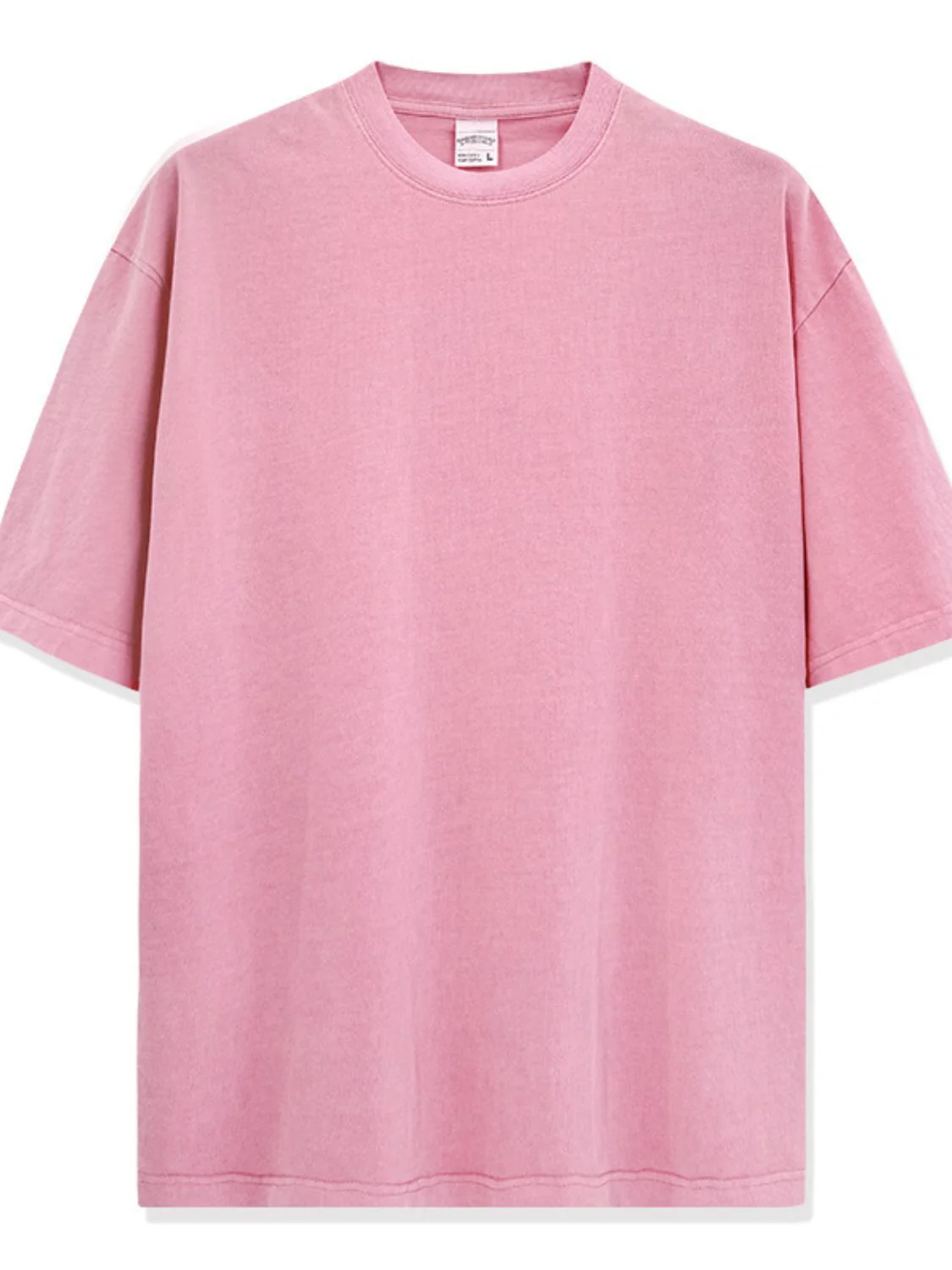 Men's Full Size Round Neck Washed T-Shirt Plus Size - Image 8