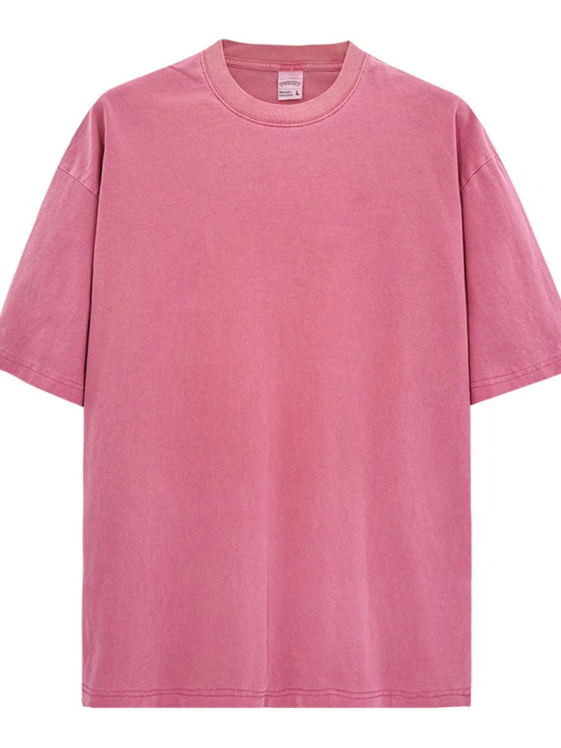 Men's Full Size Round Neck Washed T-Shirt Plus Size - Image 9