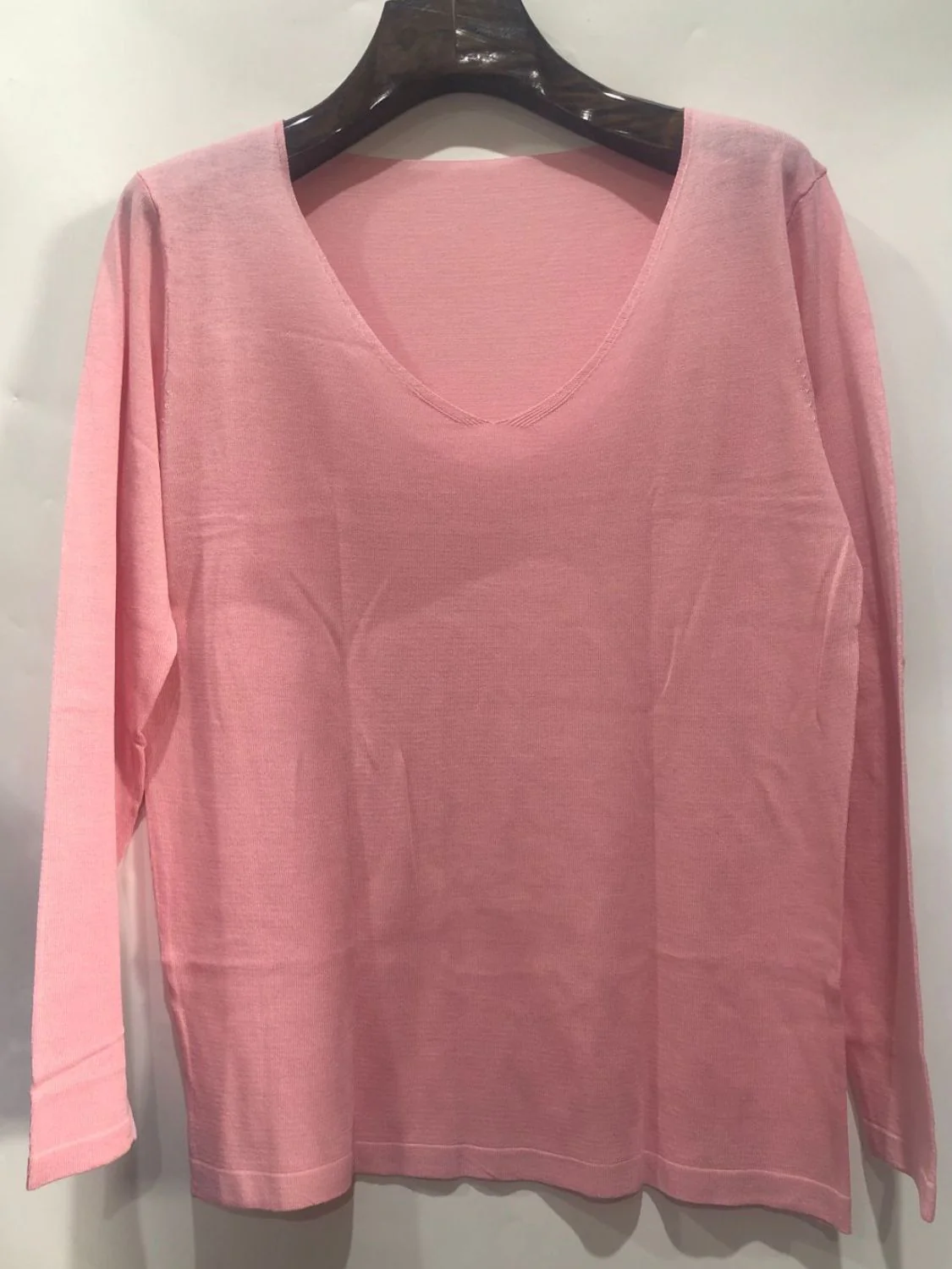 Men's Full Size V-Neck Long Sleeve T-Shirt Plus Size - Image 3