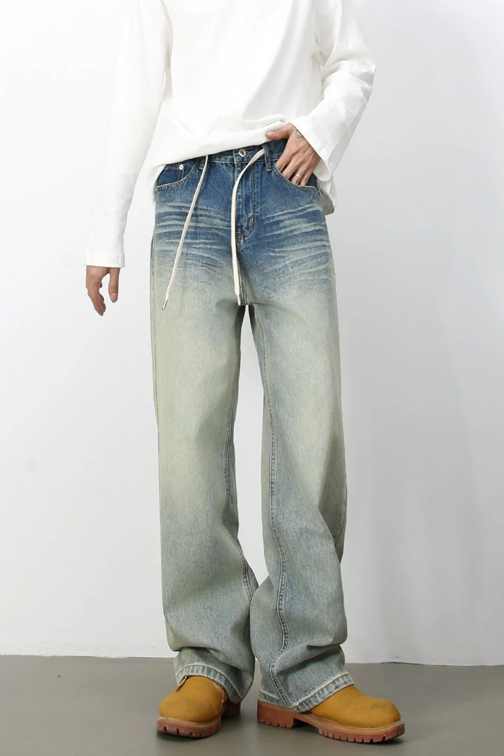 Men's Loose Fit Jeans with Pockets - Image 4