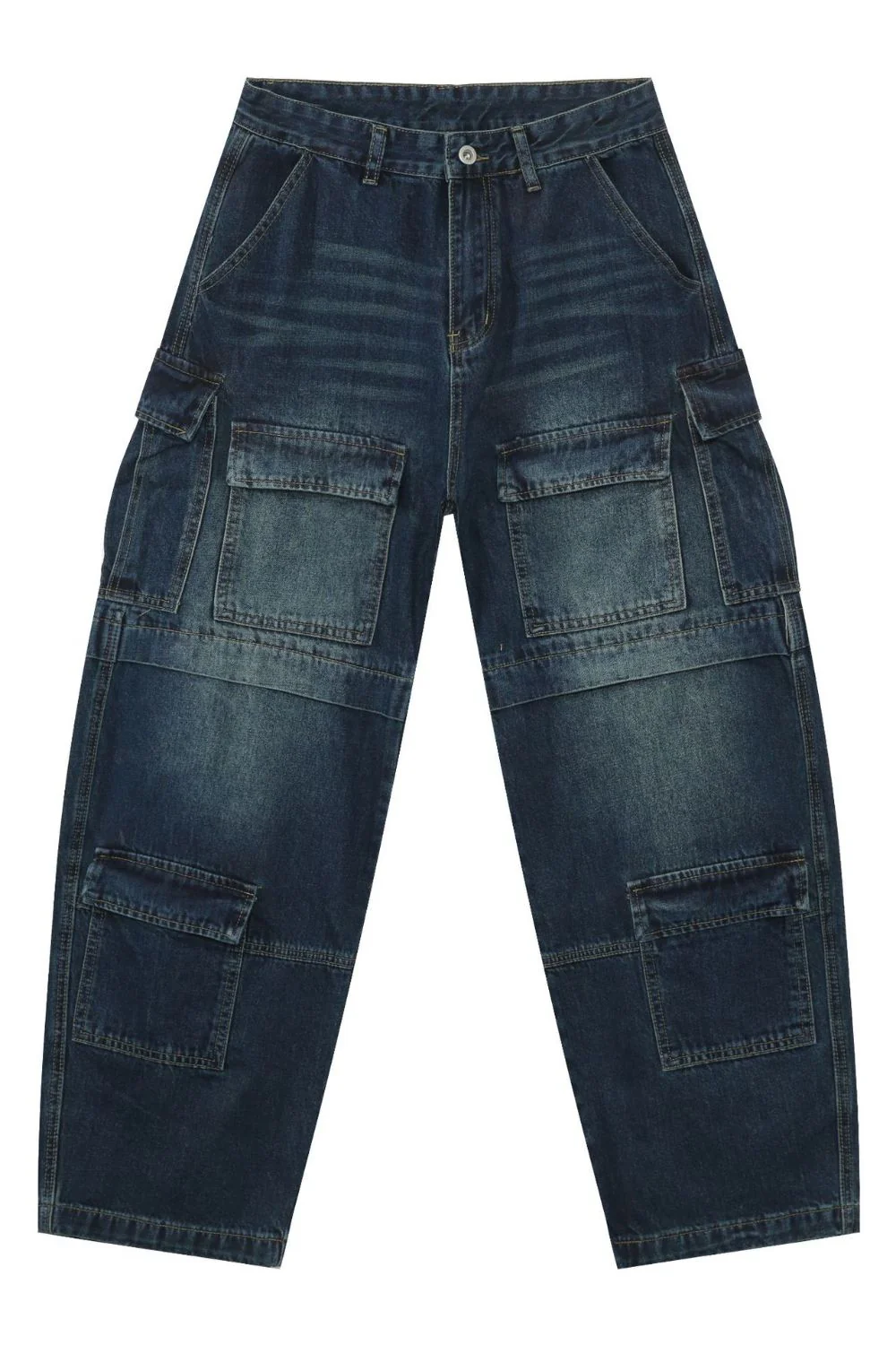 Men's Mid Rise Jeans with Cargo Pockets - Image 5