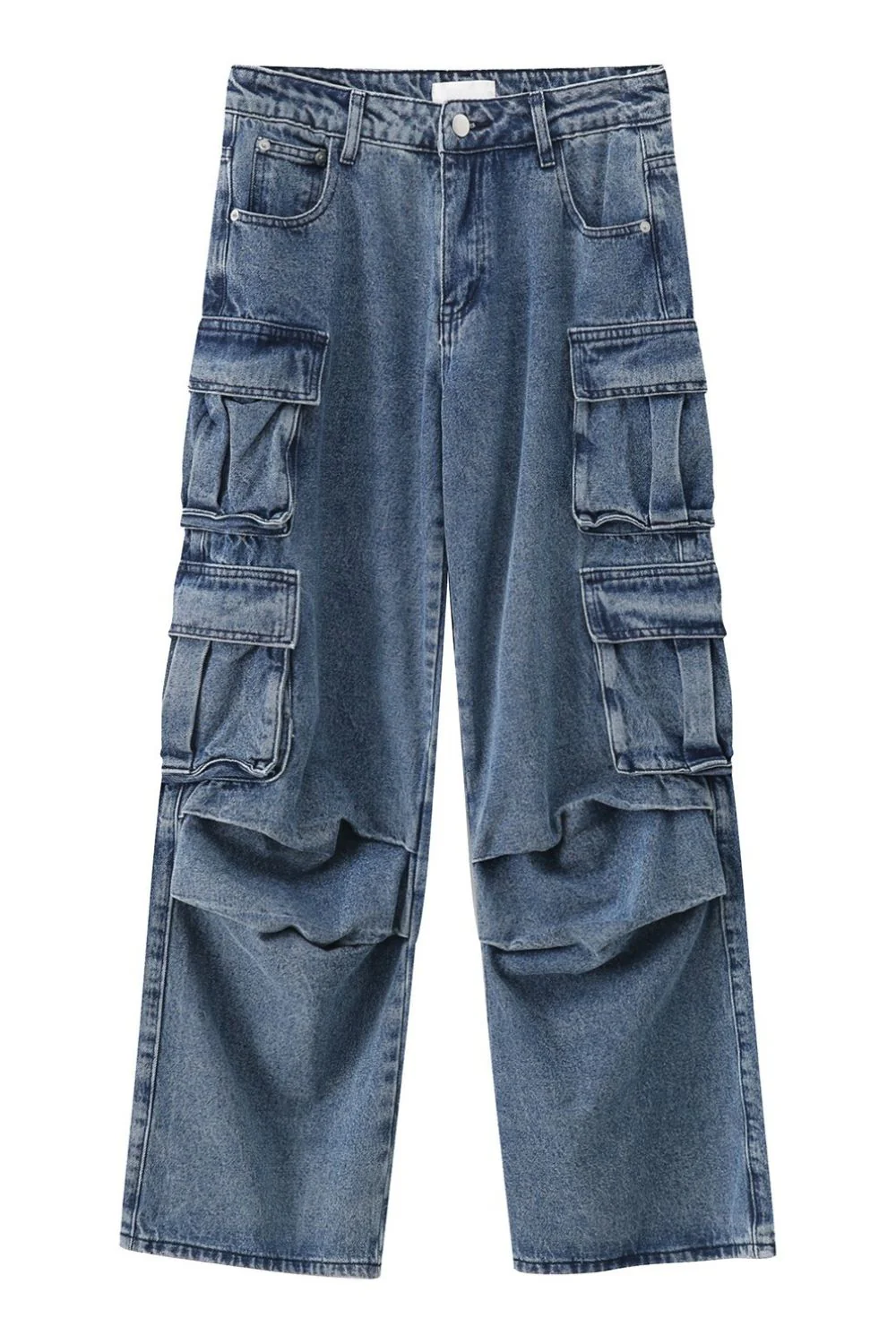 Men's Multi-Pocket Pleated Cargo Jeans - Image 6
