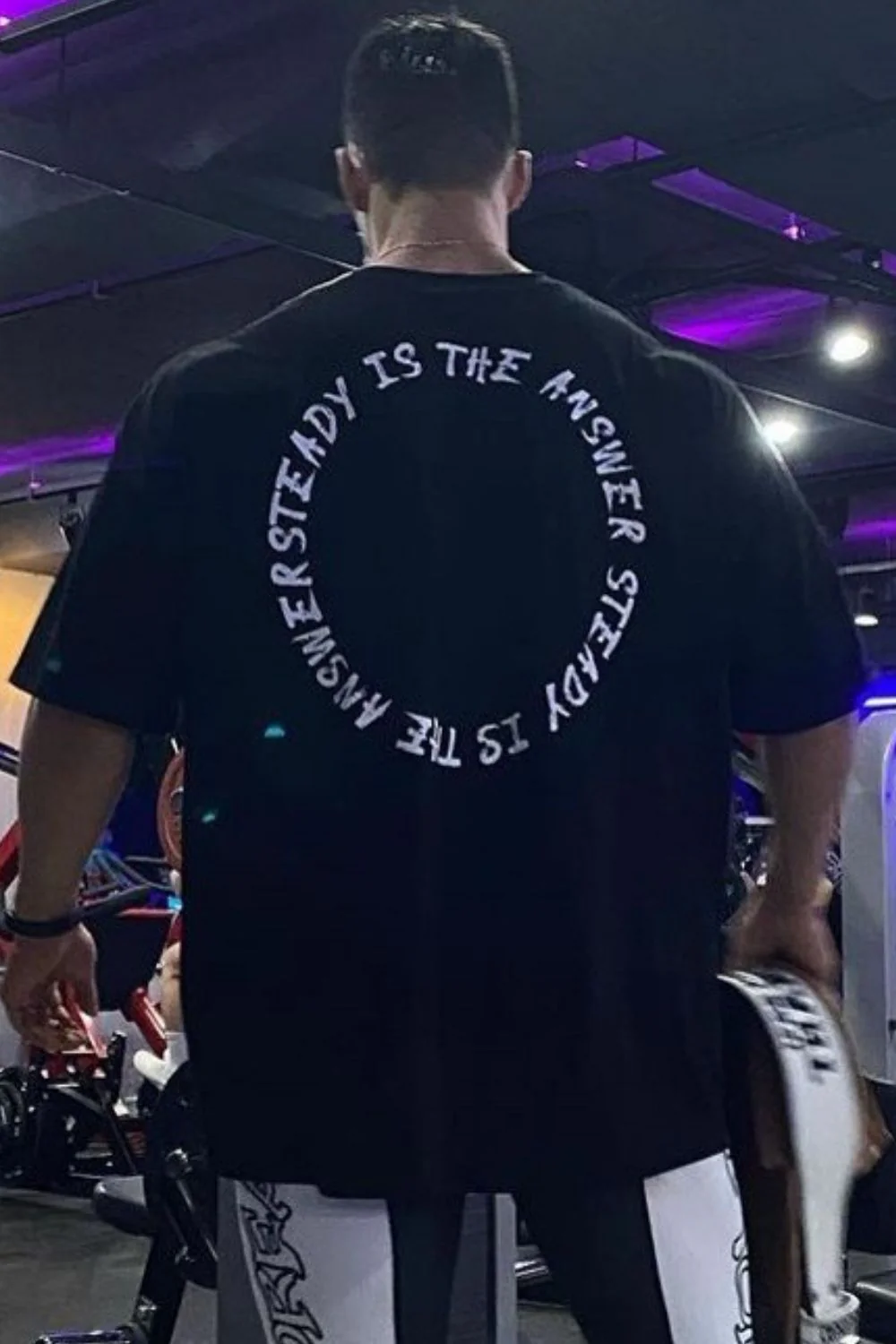 Men's Plus Size Letter Round Neck Half Sleeve T-Shirt - Image 3