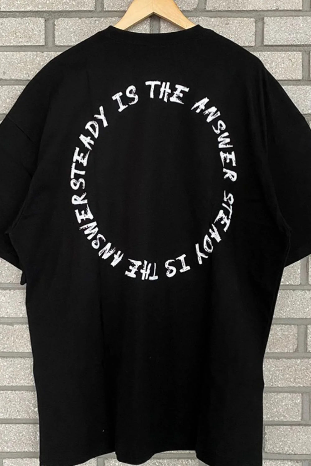 Men's Plus Size Letter Round Neck Half Sleeve T-Shirt - Image 5