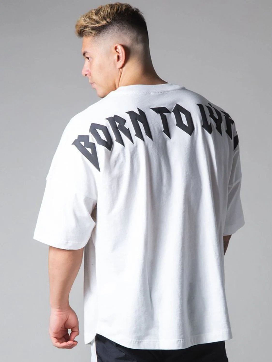 Men's Plus Size Letter Round Neck Half Sleeve T-Shirt - Image 7
