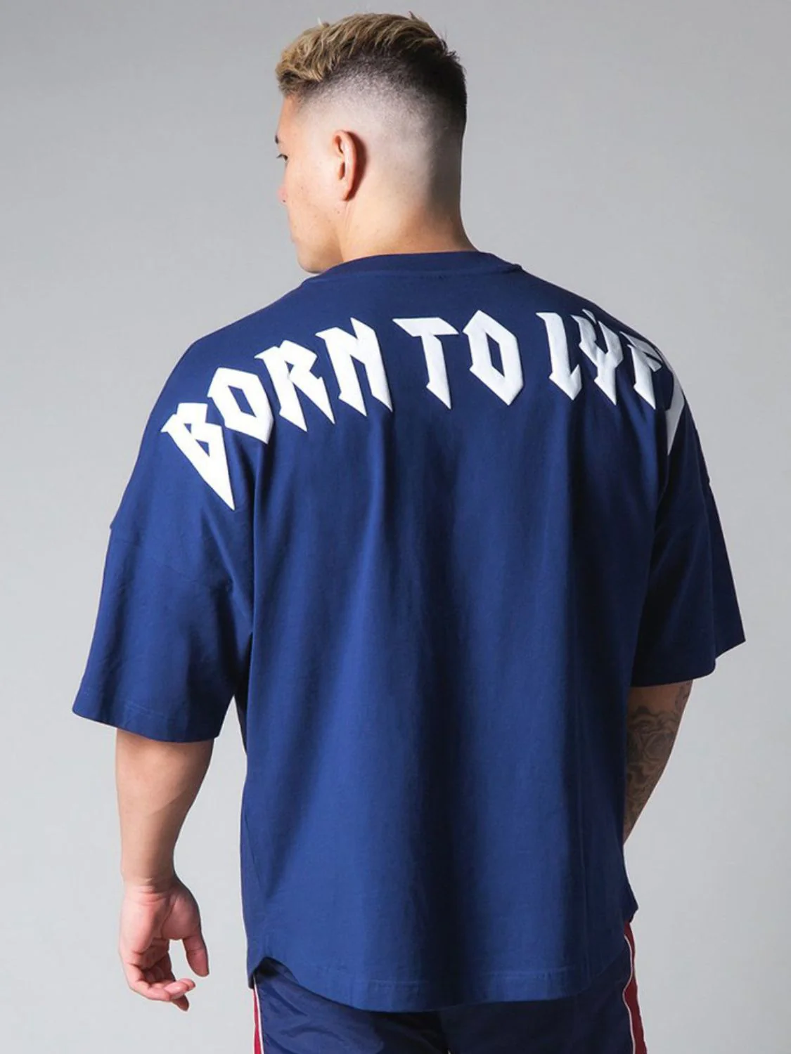 Men's Plus Size Letter Round Neck Half Sleeve T-Shirt - Image 8
