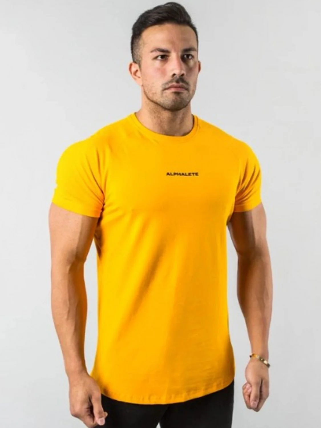 Men's Plus Size Letter Round Neck Short Sleeve T-Shirt - Image 6