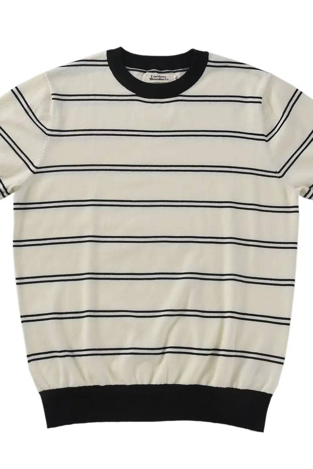 Men's Plus Size Round Neck Striped T-Shirt - Image 4